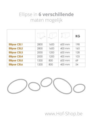 Ellipse  - Plantenbak in cortenstaal