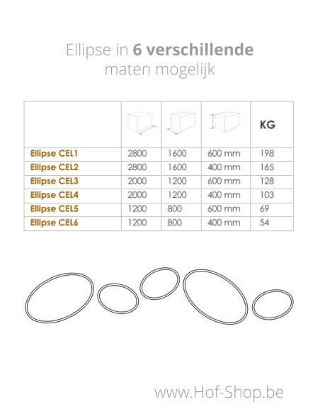 Ellipse  - Plantenbak in cortenstaal