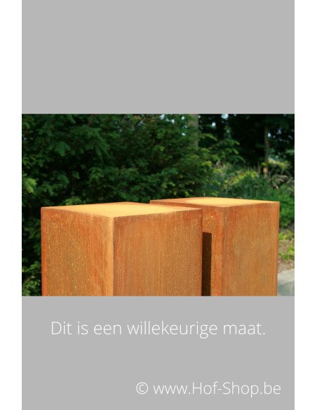 Socle 50 x 50 x 80 - socle en acier corten