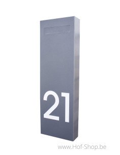 Monolith gelakt - brievenbus inox