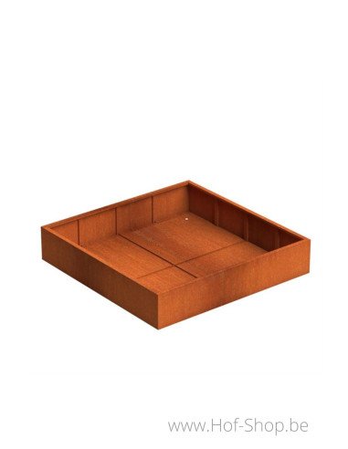 Carrez 200 x 200 x 40 cm - Jardinière Adezz en acier Corten