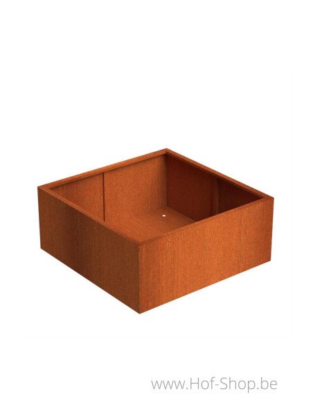 Carrez 140 x 140 x 60 cm - Jardinière Adezz en acier Corten