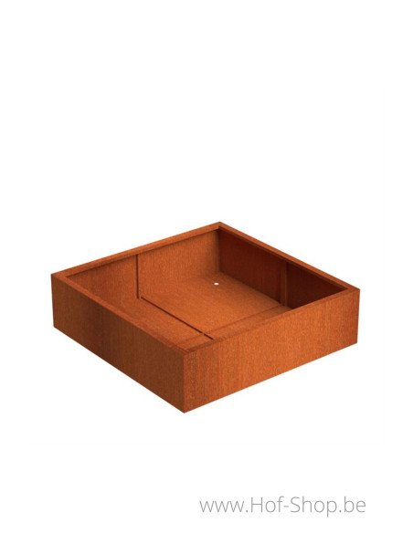 Carrez 140 x 140 x 40 cm - Jardinière Adezz en acier Corten