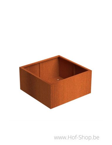 Carrez 120 x 120 x 60 cm - Jardinière Adezz en acier Corten