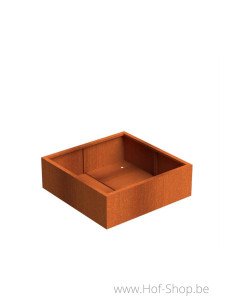 Carrez 120 x 120 x 40 cm - Jardinière Adezz en acier Corten