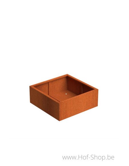 Carrez 100 x 100 x 40 cm - Jardinière Adezz en acier Corten