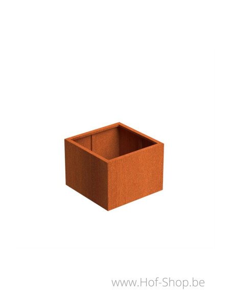 Carrez 80 x 80 x 60 cm - Jardinière Adezz en acier Corten