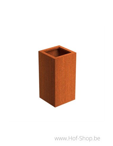 Carrez 40 x 40 x 80 cm - Jardinière Adezz en acier Corten