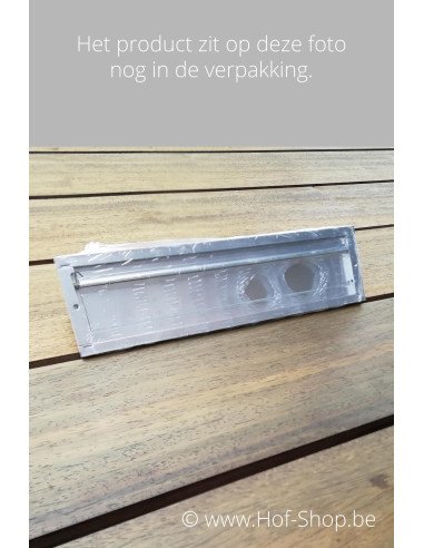 Alu klep met veer - 29 x 7,3 cm - briefplaat aluminium