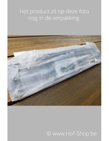 Alu klep met veer - 34 x 7,3 cm - briefplaat aluminium