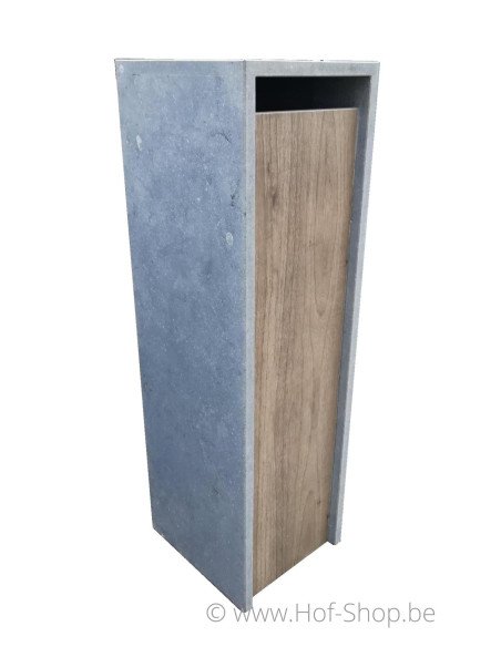 P-Box 9 Aspect bois - boîte aux lettres en pierre bleue