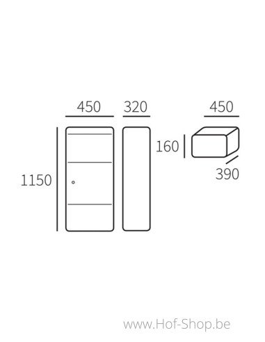 Allux 800 Large noir Front Door rukolock - boîte à colis