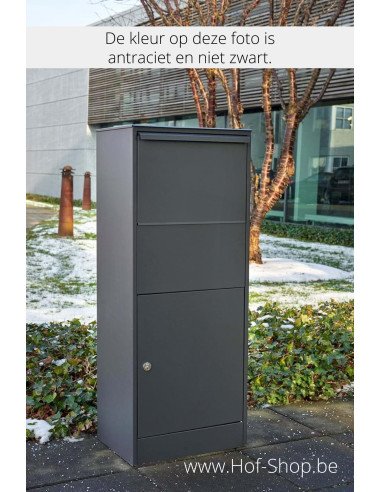 Allux 800 Large noir Front Door rukolock - boîte à colis