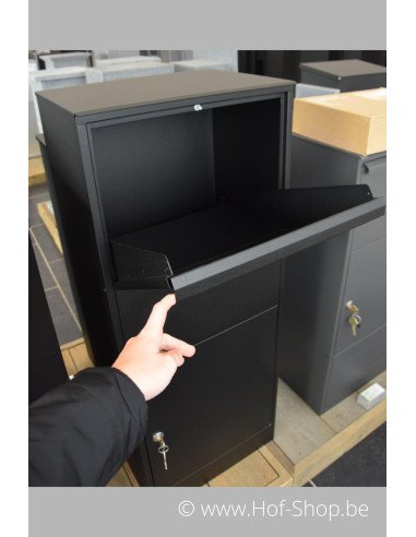 Allux 800 Large noir Front Door rukolock - boîte à colis