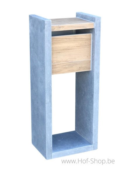 Madrid Plus Aspect bois - VASP boîte aux lettres en pierre bleue