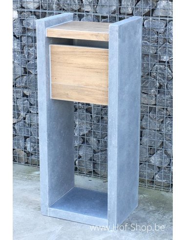 Madrid Plus Aspect bois - VASP boîte aux lettres en pierre bleue