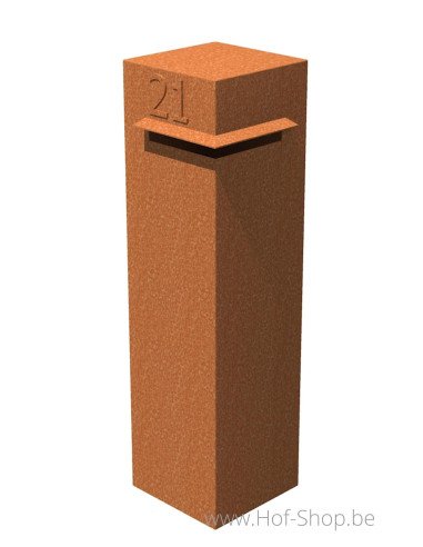 Letter cortenstaal: B