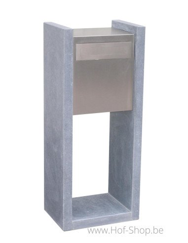 Madrid Inox - Boîte aux lettres VASP en pierre bleue