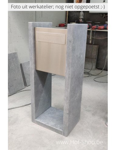 Madrid Inox - Boîte aux lettres VASP en pierre bleue