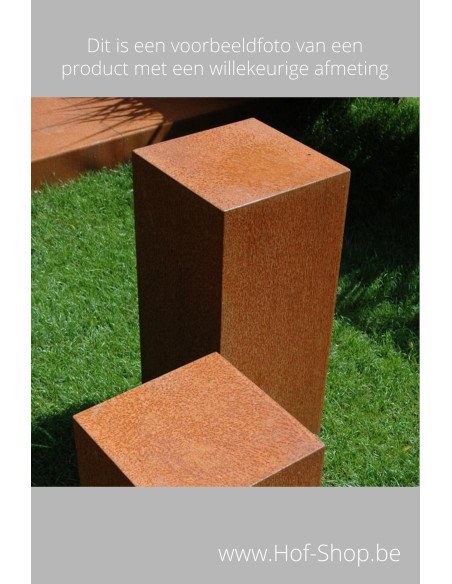 Socle 30 x 30 x 40 - socle en acier corten