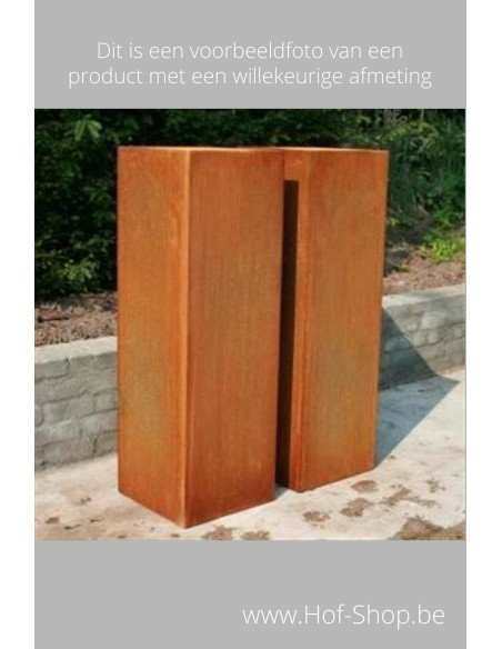 Socle 100 x 100 x 40 - socle en acier corten