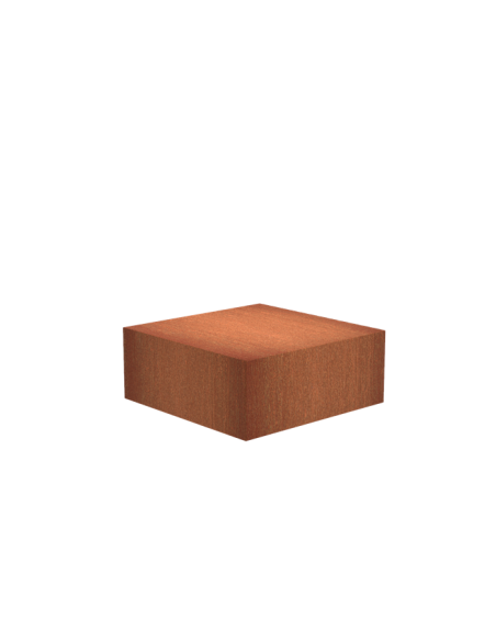 Socle 100 x 100 x 40 - socle en acier corten