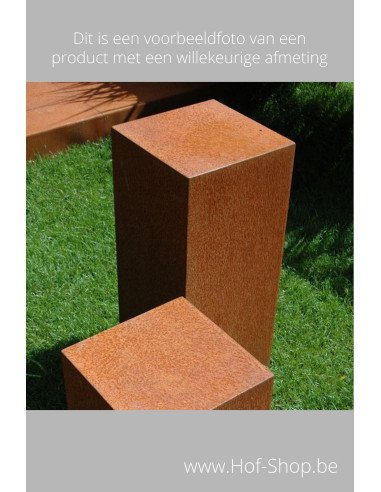 Socle 80 x 80 x 40 - socle en acier corten