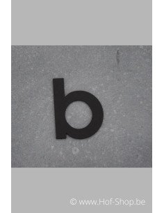 Letter B - zwart inox 5 cm hoog