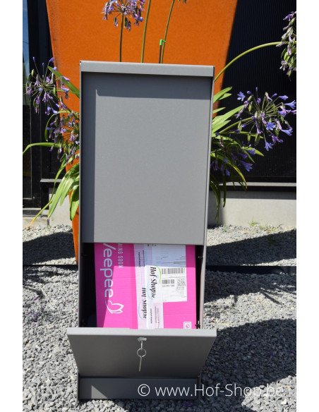 Dropbox Small RAL 9007 Back Door - eSafe boîte à colis aluminium