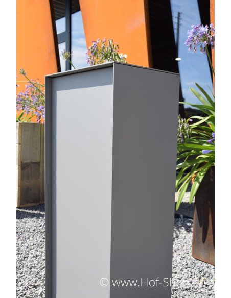 Dropbox Small RAL 9007 - pakketbus aluminium