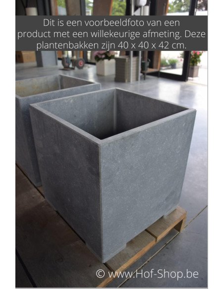 Square Modern 50 x 50 x 52 cm - VASP Jardinière en pierre bleue