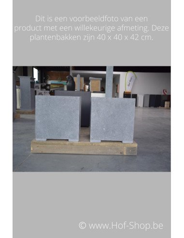 Square Modern 50 x 50 x 52 cm - VASP Jardinière en pierre bleue