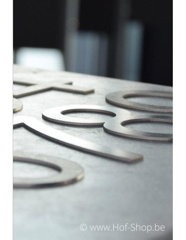 Huisnummers - inox 10 cm hoog (Ari)