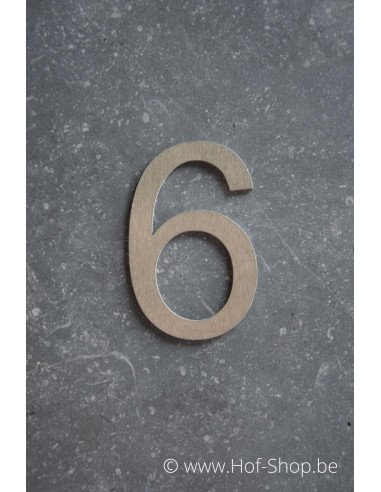 Numéro 6 - acier inoxydable de 10 cm de haut (Ari) - Fin de série