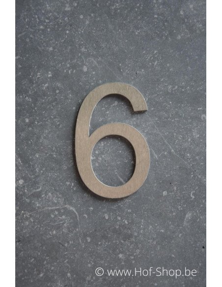 Numéro 6 - acier inoxydable de 10 cm de haut (Ari) - Fin de série