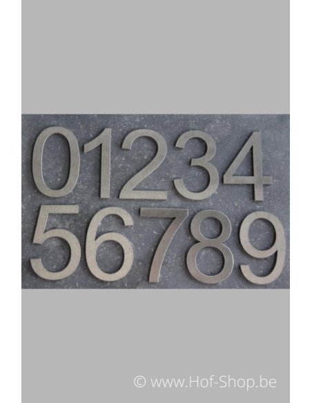 Numéro 7 - acier inoxydable de 10 cm de haut (Ari) - Fin de série