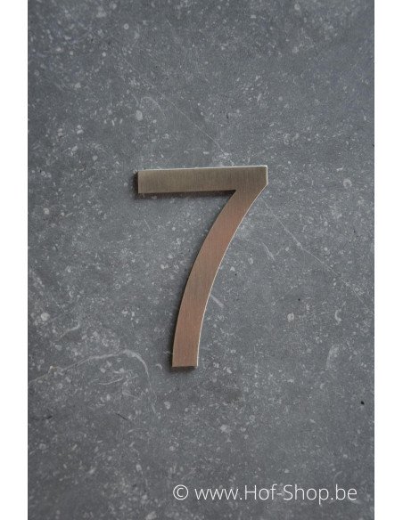 Numéro 7 - acier inoxydable de 10 cm de haut (Ari) - Fin de série