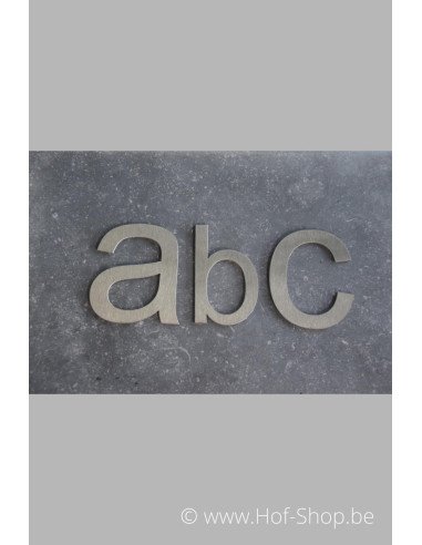 Letter C - inox 10 cm hoog (Ari)