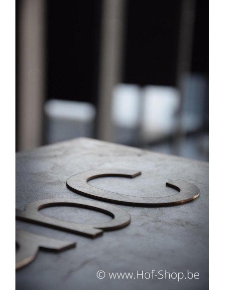 Letter C - inox 10 cm hoog (Ari)