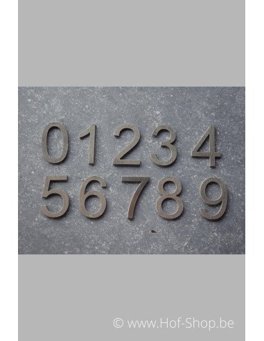 Huisnummers - inox 5 cm hoog (Ari)