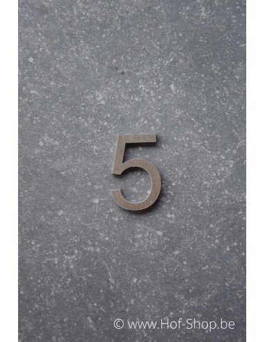 Numéro 5 - acier inoxydable de 5 cm de haut (Ari) - Fin de série