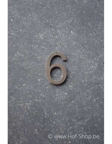 Numéro 6 - acier inoxydable de 5 cm de haut (Ari) - Fin de série