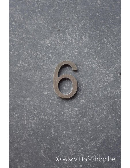 Numéro 6 - acier inoxydable de 5 cm de haut (Ari) - Fin de série