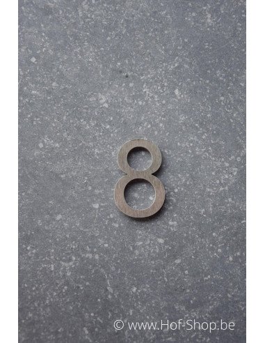 Numéro 8 - acier inoxydable de 5 cm de haut (Ari) - Fin de série