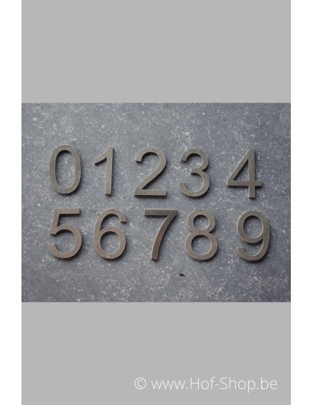 Huisnummers - inox 5 cm hoog (Ari)