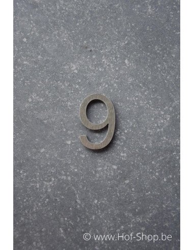 Numéro 9 - acier inoxydable de 5 cm de haut (Ari) - Fin de série
