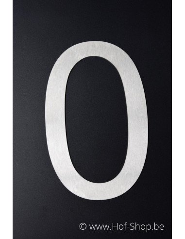 Nummer 0 - inox 30 cm hoog (Ari)