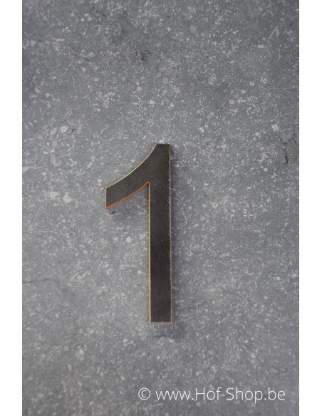Numéro 1 - acier Corten de 10 cm de haut (Ari)
