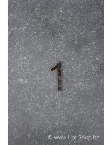 Numéro 1 - acier Corten de 5 cm de haut (Ari)