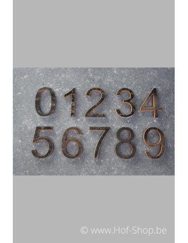 Numéro 2 - acier Corten de 5 cm de haut (Ari)